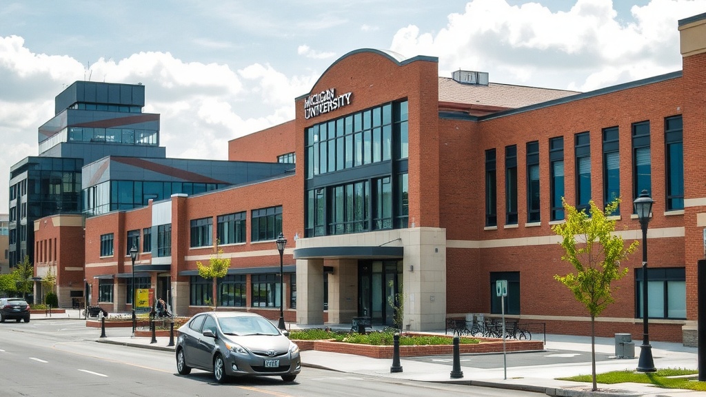 East Lansing, MI commercial district served by the Okemos office