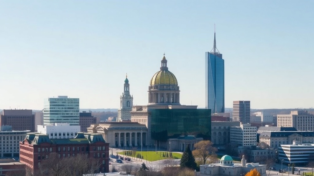 Commercial buildings in Lansing, MI, where Green Clean Janitorial provides janitorial and commercial cleaning programs