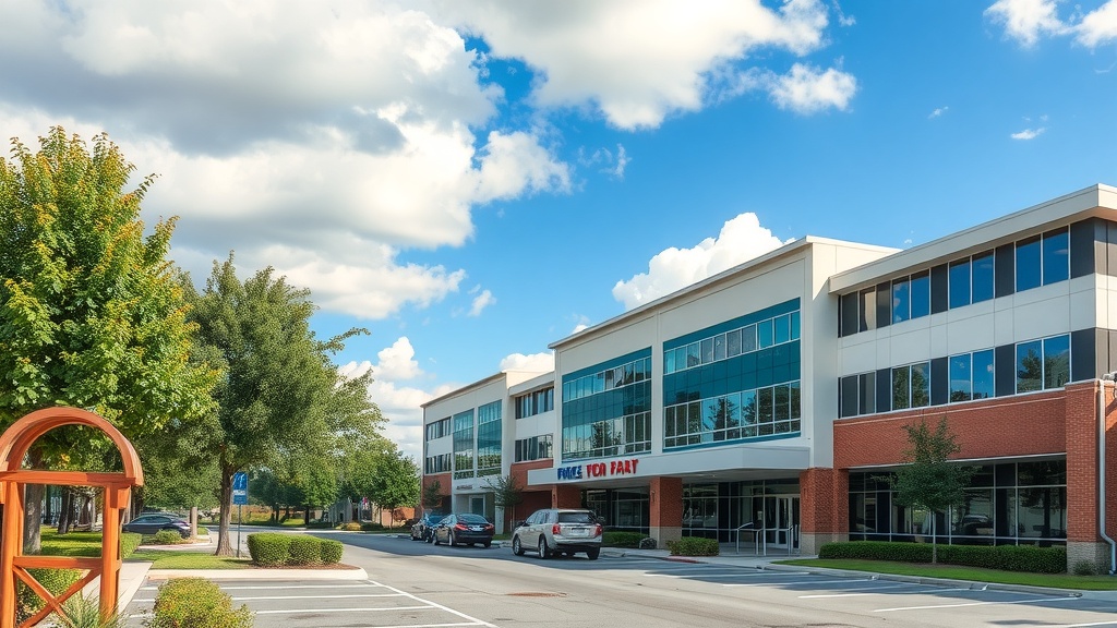 Commercial buildings in Maitland, FL, where Green Clean Janitorial provides janitorial and commercial cleaning programs