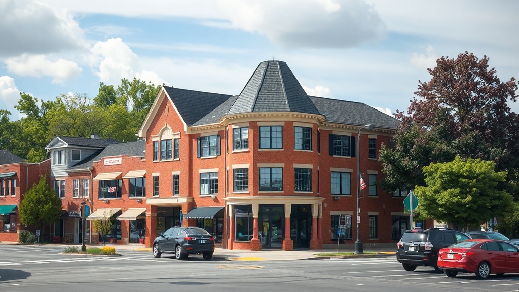 Westerville, OH commercial district served by the Columbus office